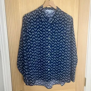 HILL HOUSE- James Floral Button Down Shirt Navy Blue Posey Size S thumbnail 2