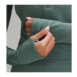 Lululemon‎ Venscape Hooded Balaclava Long Sleeve Quarter Zip Medium Forest 4 thumbnail 4