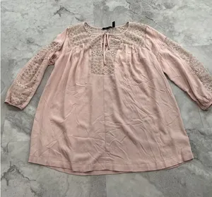 ELLA MOSS For Pea in the Pod Lace‎ Top Shirt Pink Womens Maternity Large L Blush thumbnail 1