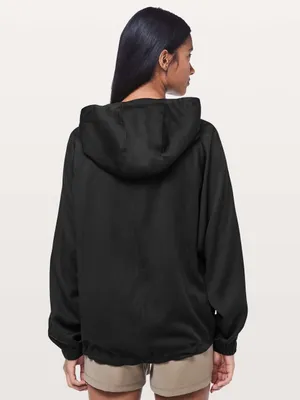 Lululemon City Stroll Half Zip Hoodie Black Size 8 Tencel thumbnail 3