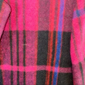 Vintage Private Eye Plaid Blazer Small Wool Blend Pink Black Oversized Retro‎ thumbnail 7