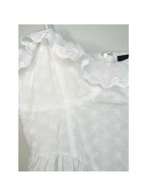White lulus lace eyelet Spaghetti-Strap Midi Dress thumbnail 8