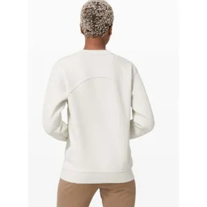 Lululemon All Yours Crewneck Graphic Sweatshirt White Opal Women Size 8 Pullover thumbnail 2