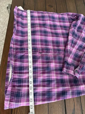 L.L.Bean purple plaid fleece-lined flannel shirt jacket Women’s Size M Medium thumbnail 9