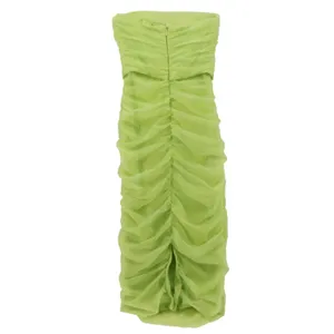 Oh Polly Ruched Mesh Corset Mini Dress Womens Size‎ 0 Lime Green Neon Party thumbnail 5