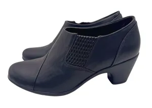 Black Rivet 7 Black Ankle Booties‎ Women's Tira Block Heel Elastic Gore thumbnail 1