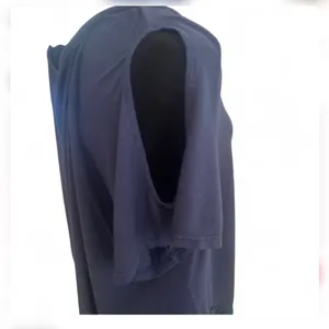 VENUS Navy Blue Lace Accent V-Neck Short Sleeve Blouse Size L thumbnail 3