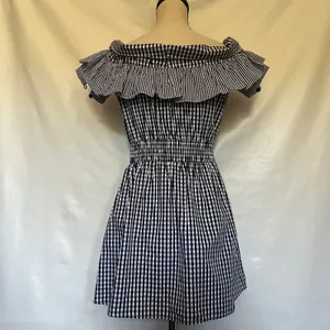 Her Entire Name Says Grace Gingham Dress Sz S Ruffle Cottage Coquette Prairie thumbnail 9