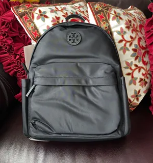 Tory Burch Latest New Ella Black Nylon Backpack 88368 $328 with shopping bag thumbnail 1