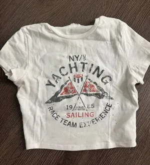 Garage Short Sleeve Crop Top Yachting thumbnail 1