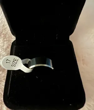 Unisex Stainless Silver Simple Band Size 17/8.5 thumbnail 1