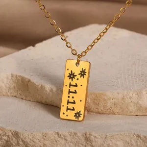 11:11 Make a Wish Necklace Gold thumbnail 2