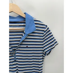 Tommy Hilfiger Womens Striped Y2K Polo Size S Academia Preppy Heritage‎ thumbnail 3