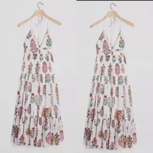 RAGA White Maxi Dress with Multicolor Floral Print thumbnail 2