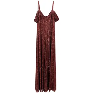 NW Nightway‎ Size 4 Sequin Maxi Dress Off the Shoulder Slit Evening Event Gown thumbnail 2