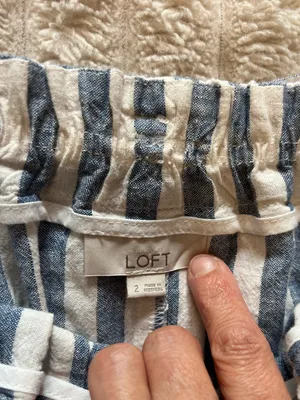 Loft blue and white strip summer skirt thumbnail 6
