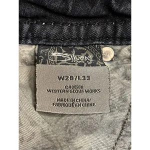Silver Jeans Frances 18" womens size 28 x 33 distressed bootcut dark wash (3327) thumbnail 8