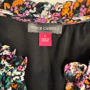 Vince Camuto Multicolor Floral Long Sheer Sleeve Dress thumbnail 5