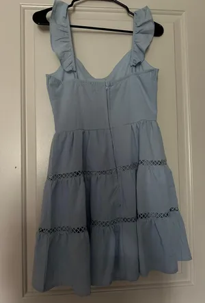 Altar'd State Light Blue Ruffle Dress thumbnail 2