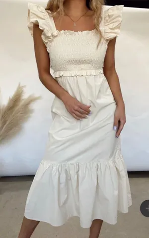 lane201 cream dress thumbnail 1