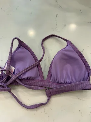 Sparkly purple bikini top thumbnail 3