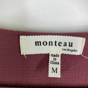 Monteau Mauve Purple Long Sleeve‎ Surplice Blouse Women's Size Medium M thumbnail 7