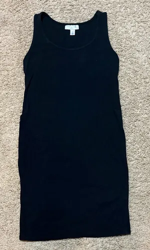 Motherhood Maternity Ribbed Iconic Black Dress thumbnail 1