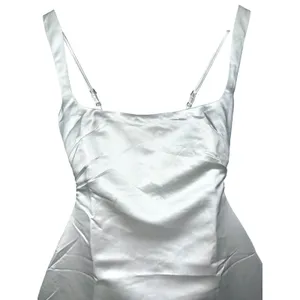 NWT Babyboo Sofie Ivory Satin Square Neck Fit & Flare Mini Dress Womens Size XS thumbnail 10
