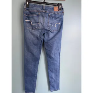 American Eagle Outfitters Dark Wash Dark Blue Denim Jeans Jeggings 0 SHORT thumbnail 5
