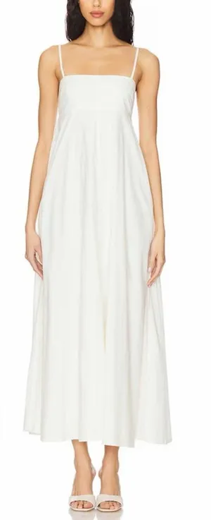 NEW L*SPACE Raveena sleeves cotton maxi cream white Dress sz M thumbnail 1