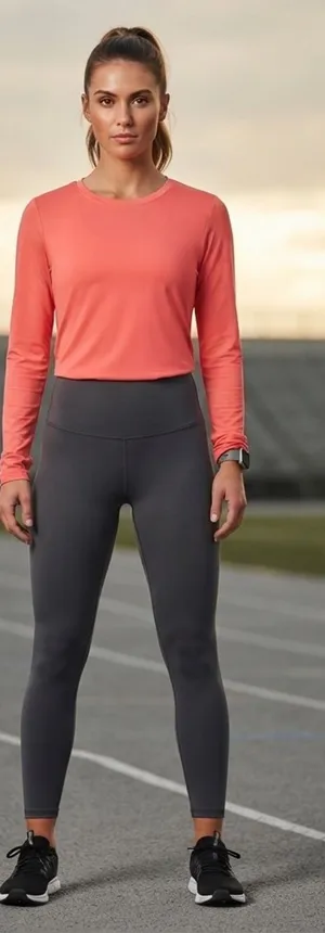 🌸AVIA women's performance Hot Pink Neon long-sleeve athletic Top Size Small thumbnail 1