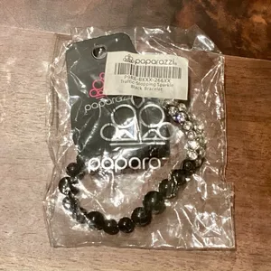 Paparazzi ♥ Traffic-Stopping Sparkle - Black Bracelet thumbnail 2