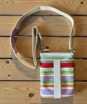 Y2K Vintage Coach Striped Swingpack Crossbody thumbnail 1