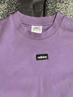 Womens large Adidas Moment Athleisure Long Sleeve Dress Tech Purple/Black thumbnail 5