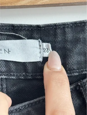 Hidden Jeans Black Split Hem Flare Jeans Size 28 Raw Hem Stretch Denim thumbnail 2