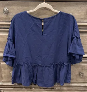 Apricot Lane Navy Blouse thumbnail 3