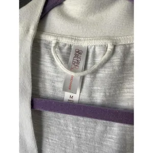 Gillian O'Malley White Lightweight Robe with Tie Belt, Size M thumbnail 3