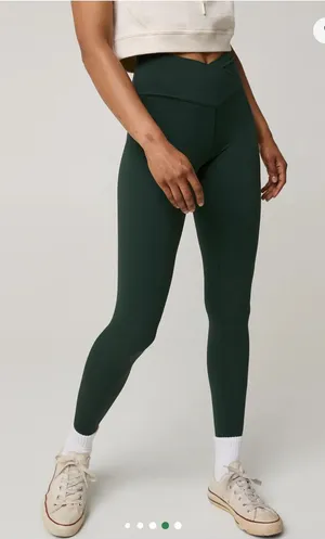 Aerie High-Rise V-Cut Forest Green Leggings thumbnail 1
