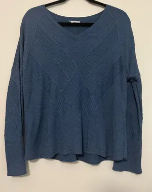 Smartwool Women’s Merino Wool‎ Textured Knit Sweater Blue Size Large thumbnail 1