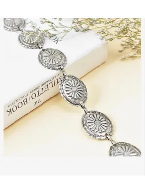 NEW Metal Chain Dress Belt Hollow Out Daisy Sweater Belt thumbnail 7
