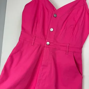 NWT Day + Moon Pink Denim Romper Button Front One Piece Size M thumbnail 8