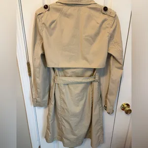 H&M Classic Beige Trench Coat – Belted, Double Breasted – Size 4 thumbnail 2