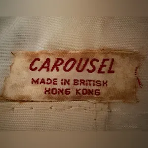 Vintage Carousel White Ivory Beaded Clutch Bridal Evening Bag British Hong Kong thumbnail 10
