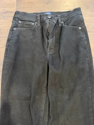 J. Crew Stovepipe Jeans Washed Black Raw Hem Straight Leg Size 25 - P33 thumbnail 4