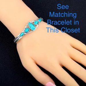 Turquoise Natural Gemstone Antique Hair Band thumbnail 5
