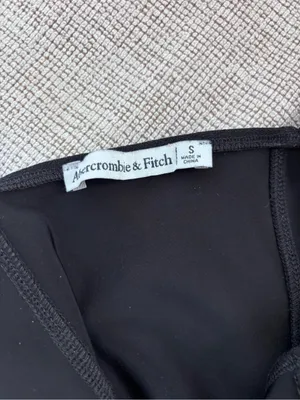 Abercrombie & Fitch Black Corset Crop Tank Top | Size Small thumbnail 5
