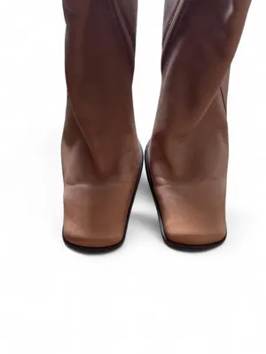 Vintage Nine West Tan Leather Mid Calf Boots thumbnail 3