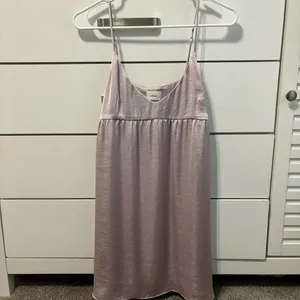 Aritzia Wilfred Lover Satin Mini Dress - Light Purple thumbnail 2