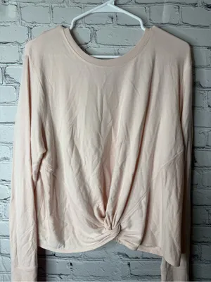Athleta Long-Sleeve Twist Front Top - Light Blush large thumbnail 1