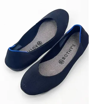 ROTHY’S Black Knit Almond Toe Slip On Loafers Flats Size 10 Quiet Luxury Neutral thumbnail 1